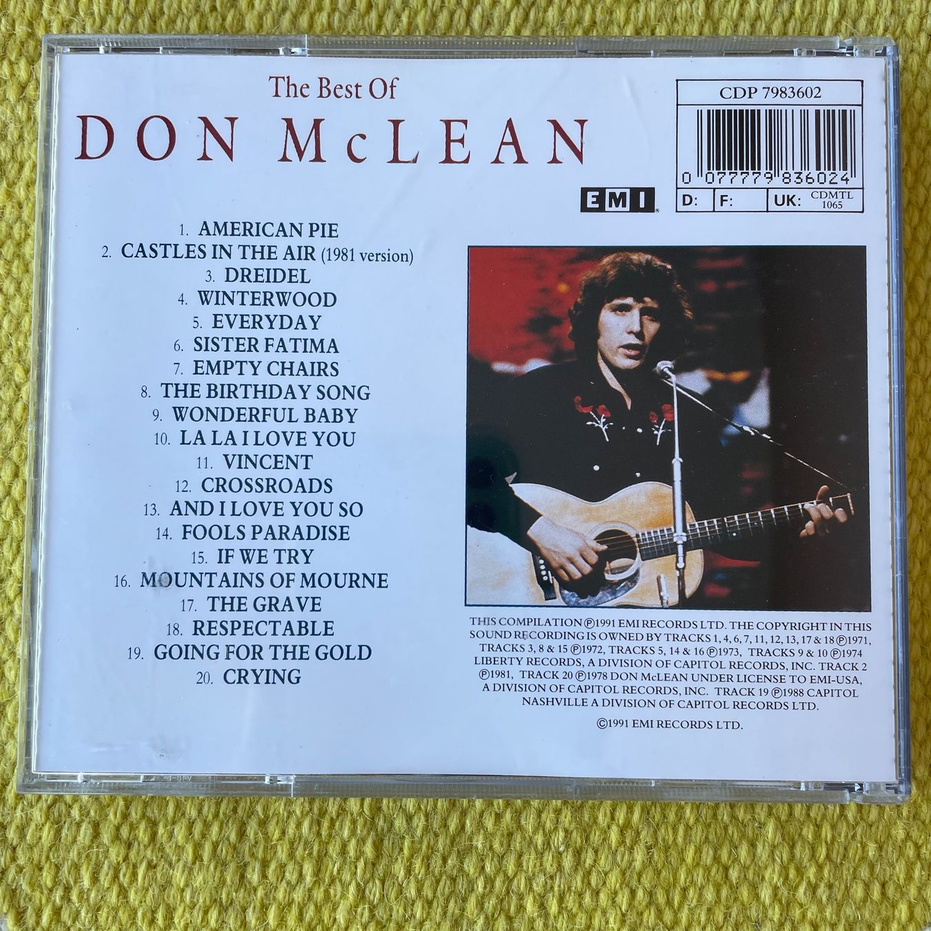 CDs: DON McLEAN-THE BEST OF – Gebraucht aus Rorschacherberg von CD-Roli 1