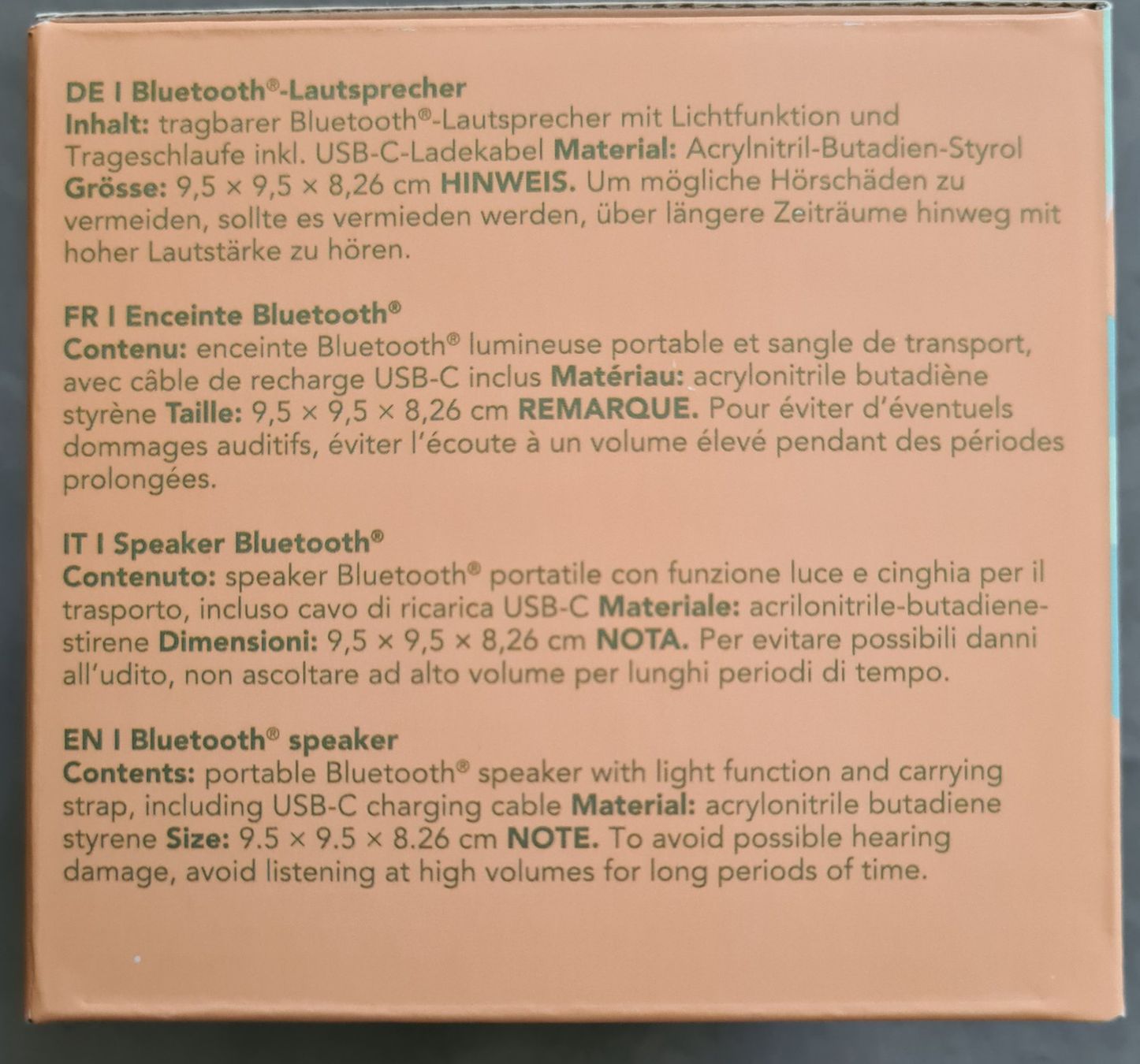 Haut-parleurs: Tragbarer Bluetooth Speaker mit Lichtfunktion – Neuf avec emballage d'origine à Winterthur par bibummi 5