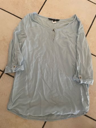 Viskose Damen Bluse Vero Moda hellblau Gr. S neuwertig