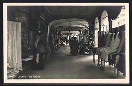 AK Lugano, Vue via Nassa, 1928