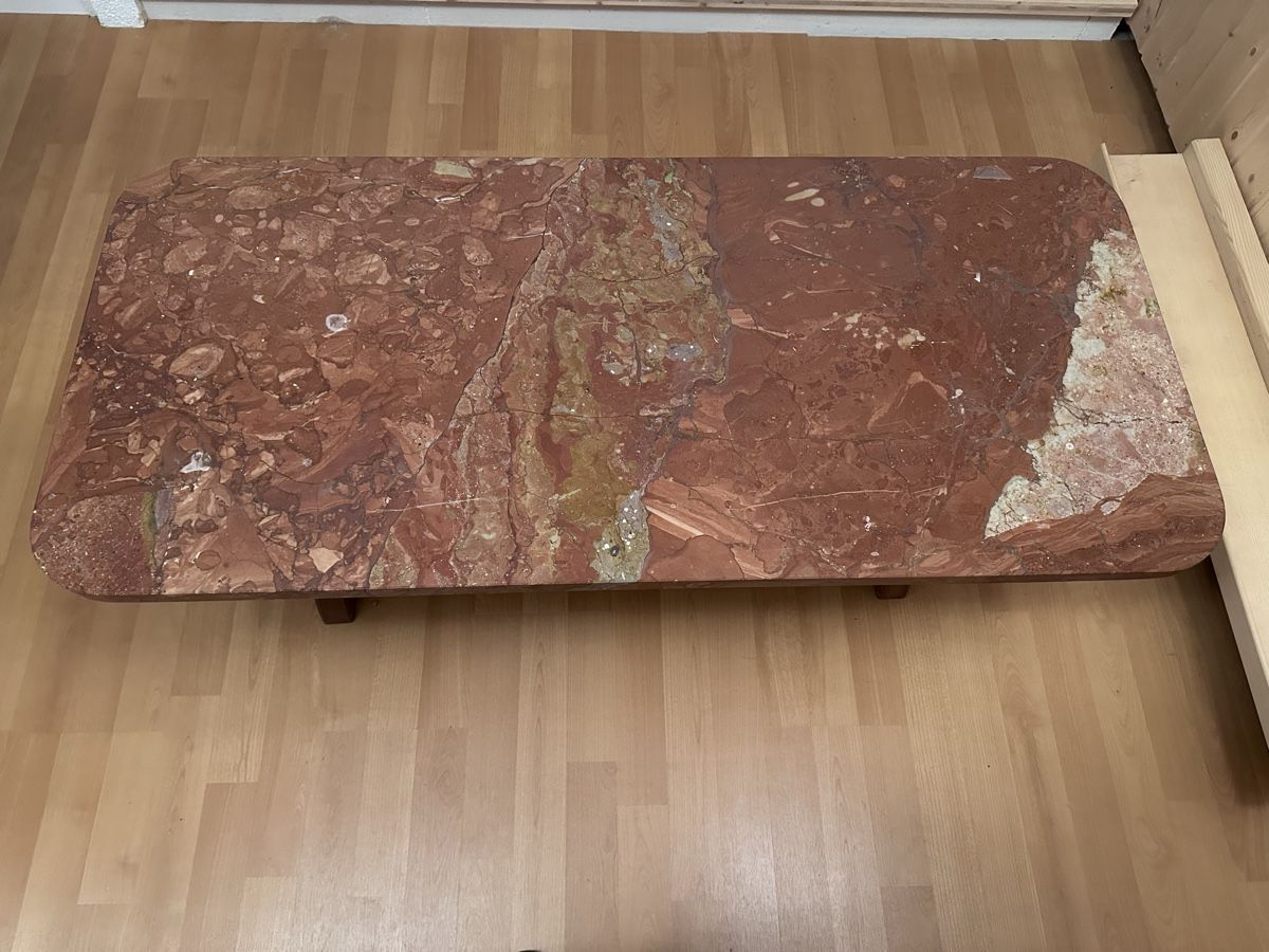 Tavoli: Couchtisch Marmorplatte Holzgestell rechteckig – Usato da Riedholz venduto da lena__4533