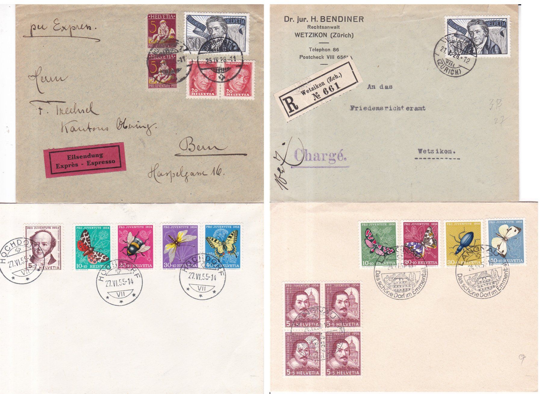 Tous les timbres: 30 Stk. Alte CH Briefe, Postkarten, PJ etc. – D'occasion à Münchwilen AG par Nesar