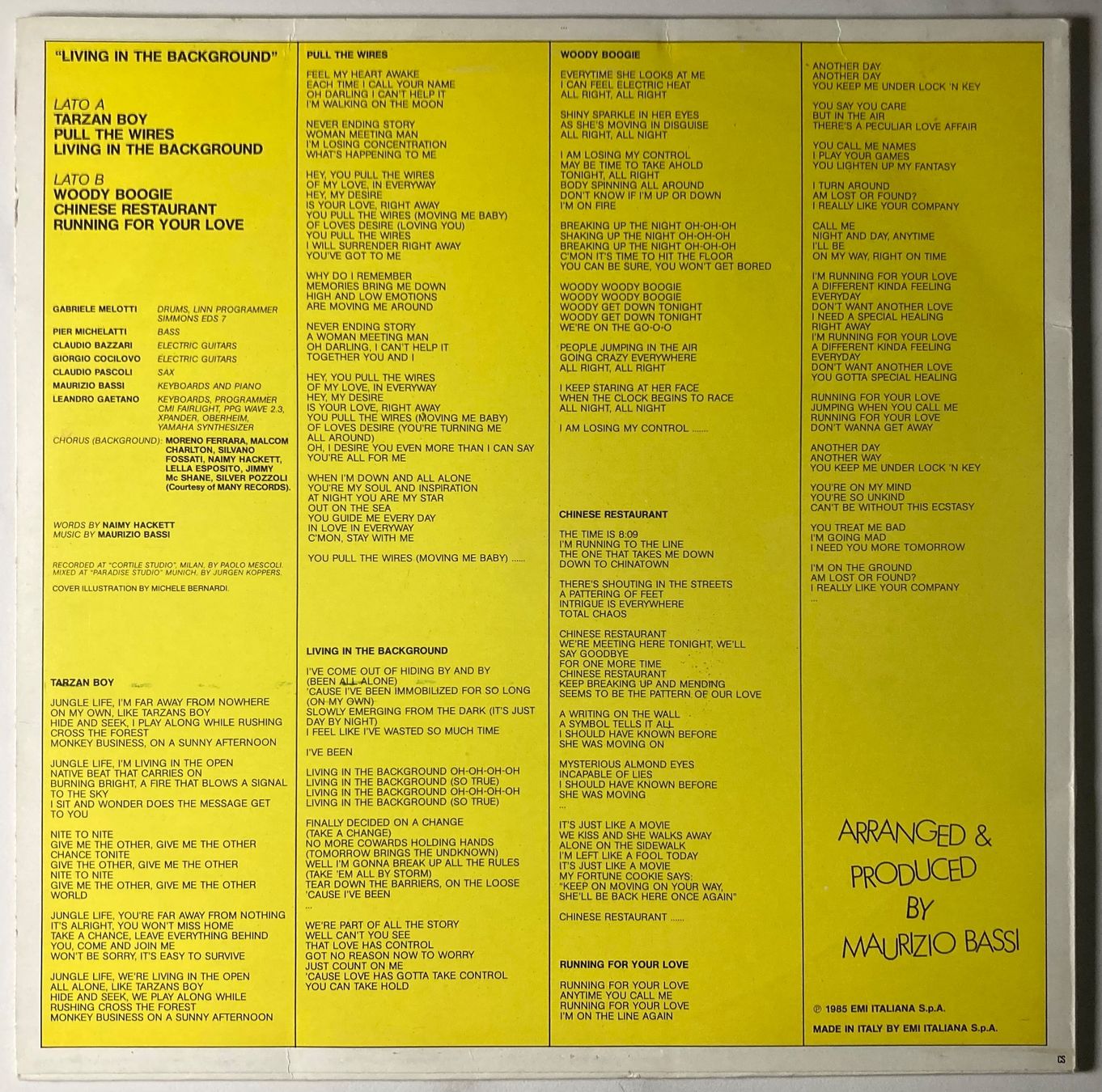 Dischi in vinile: BALTIMORA - LIVING IN THE BACKGROUND – Usato da Poliez-Pittet venduto da Newtown-Records 1