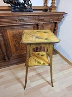 Antiker Etagere Beistelltisch Jugendstil Distel Motiv 
