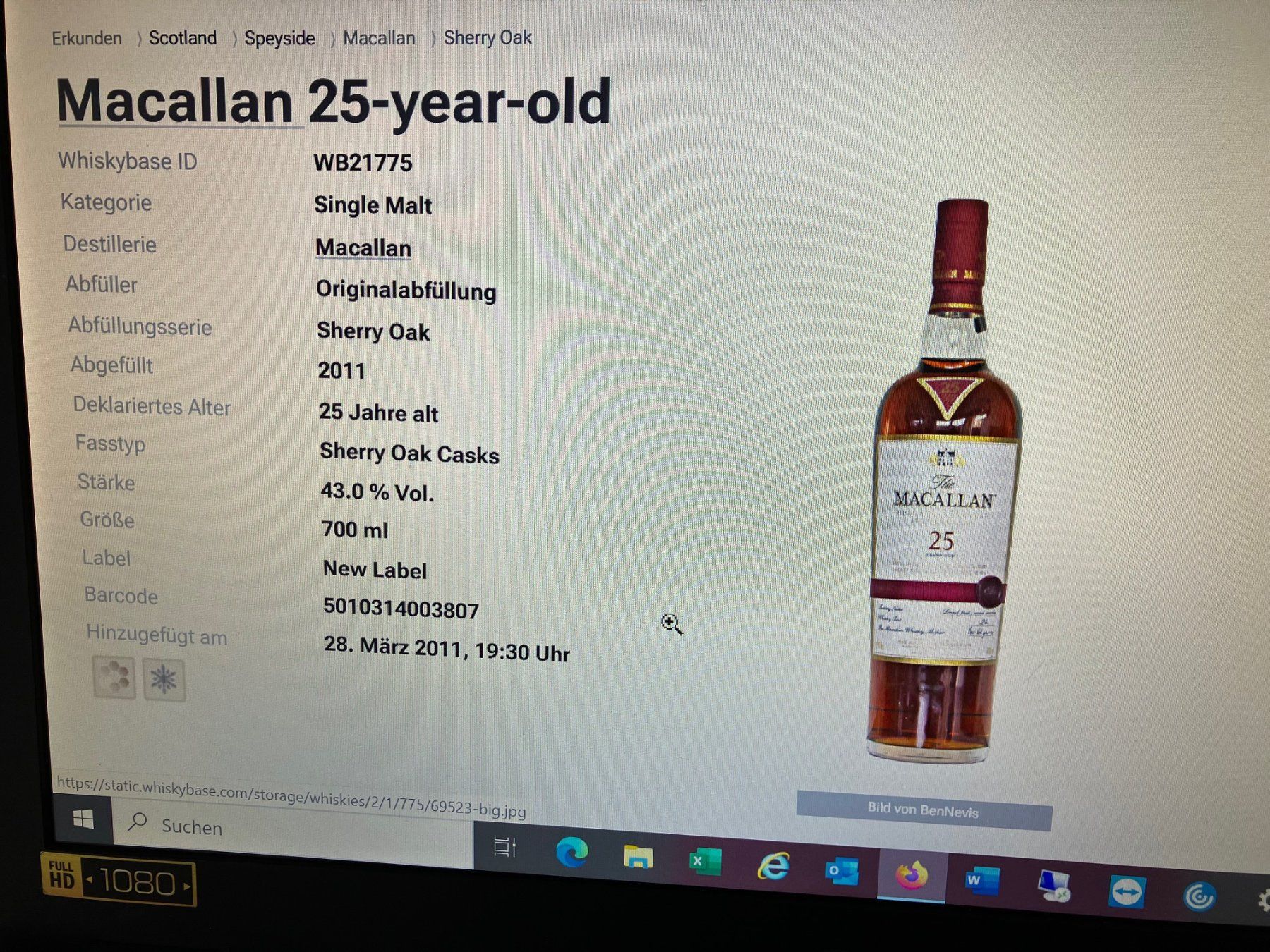 Macallan Spiritueux: Macallan 25 Years Sherry 2011 – Neuf avec emballage d'origine à Aarwangen par concorde58 9