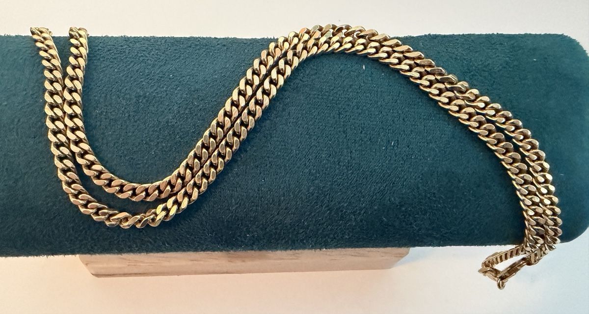 Catenine: Panzer- Goldkette 750 Echtgold 18 Karat – Usato da Neuenkirch venduto da BonndorraCharms1