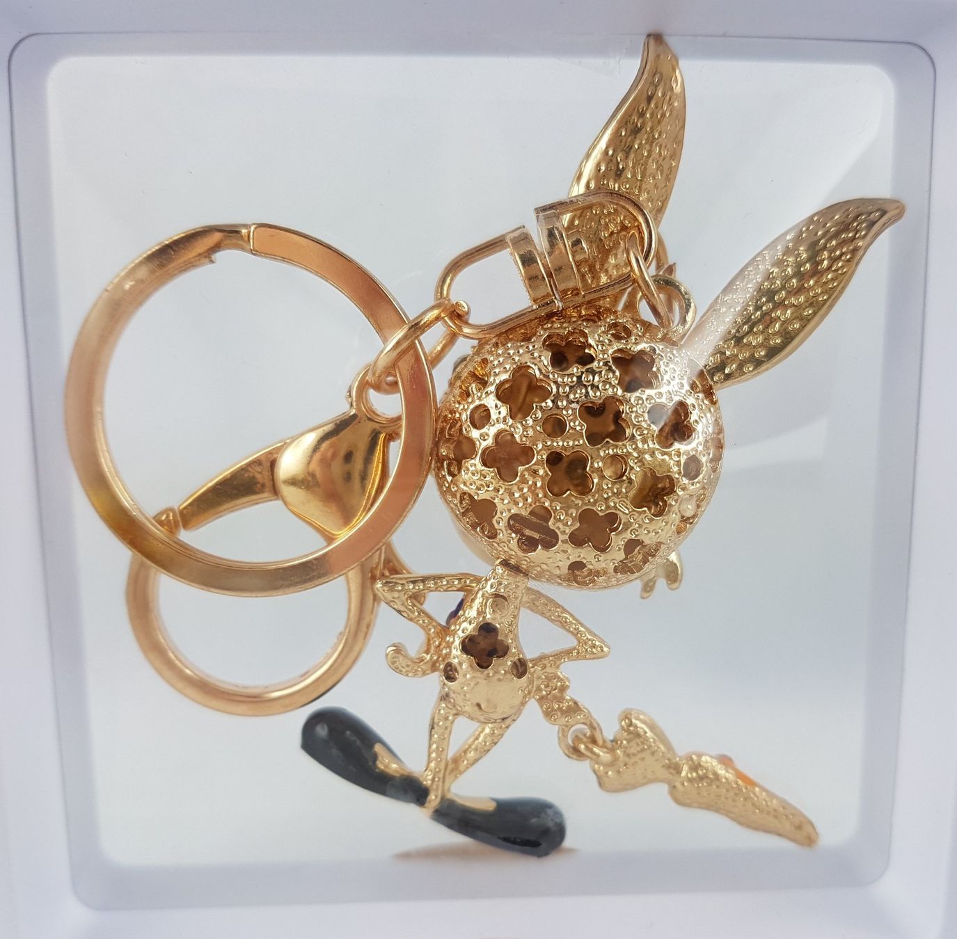 Portachiavi: BUGS BUNNY mit Karotte - Schlüsselanhänger mit Glitzersteine – Nuovo (secondo la descrizione) da Grenchen venduto da Yamahwildstar16 2