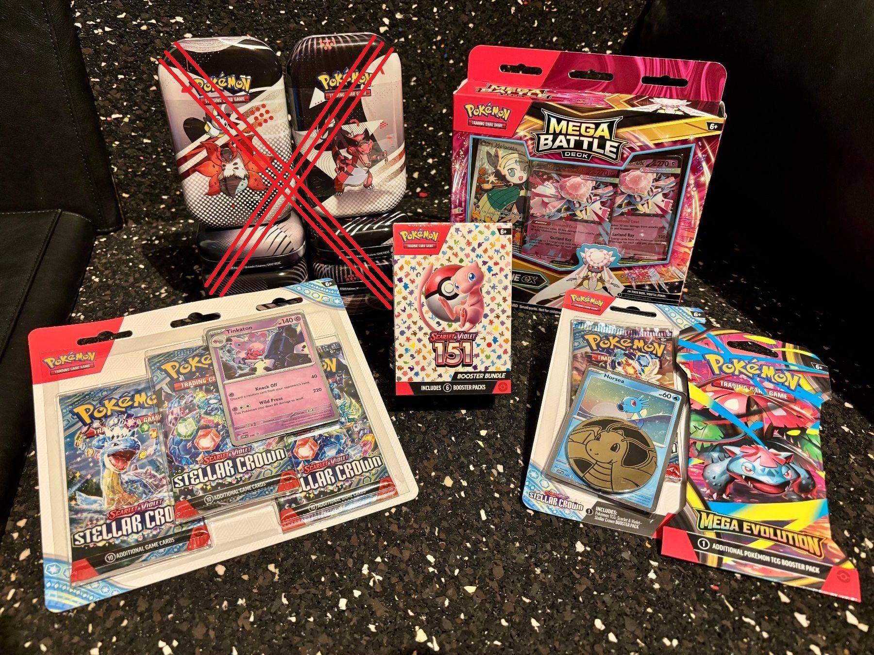 Pokémon Sammelbilder & Trading cards: Bundle Nr.2: Mega Evolution / 151 / Stellar Crown – Neu und originalverpackt aus Brugg AG von Bundle-Man