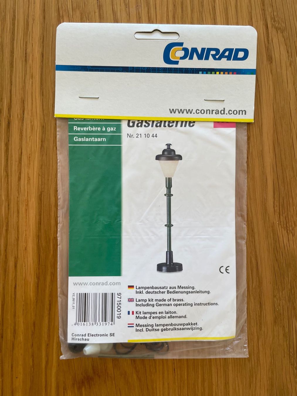 Modellini di ferrovie: Conrad Gaslaterne, Messingbausatz, Neu, Originalverpackt – Nuovo e nell'imballaggio originale da Bern venduto da Empe76