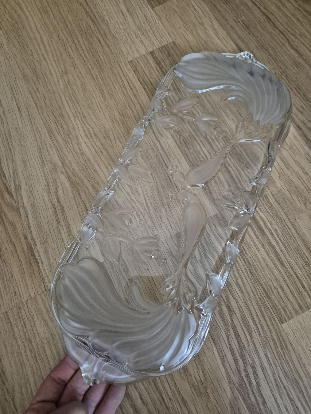 Servierplatten: Glasplatte Servierplatte Dekoplatte Cakeplatte – Gebraucht aus Langenthal von Polarisstern 1
