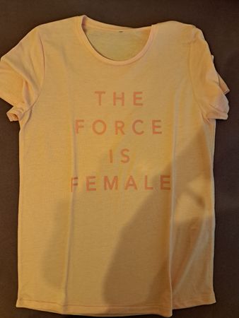 ONLY Damen T-Shirt "The Force is Female" Gr. L