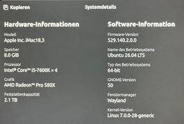 iMac 5K, 27", 2017, 8GB RAM, 120GB SSD, 2TB HDD