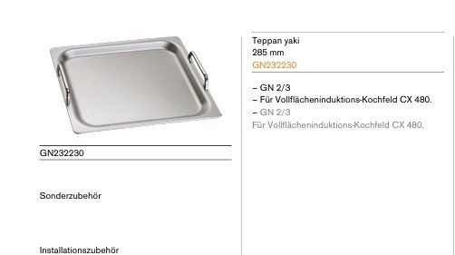 Gaggenau Elettrodomestici da cucina: Teppan Yaki – Nuovo e nell'imballaggio originale da Schlattingen venduto da Schmid711 2