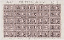 1943: Nr.258, Zierbogen, ZH 4+6 ungebraucht ohne Gummi.
