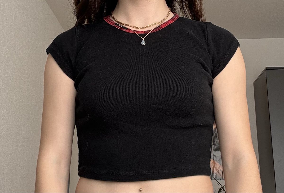 Brandy Melville Top: Brandy Melville Top Schwarz mit Karomuster – Usato da Landquart venduto da Happyhippo42