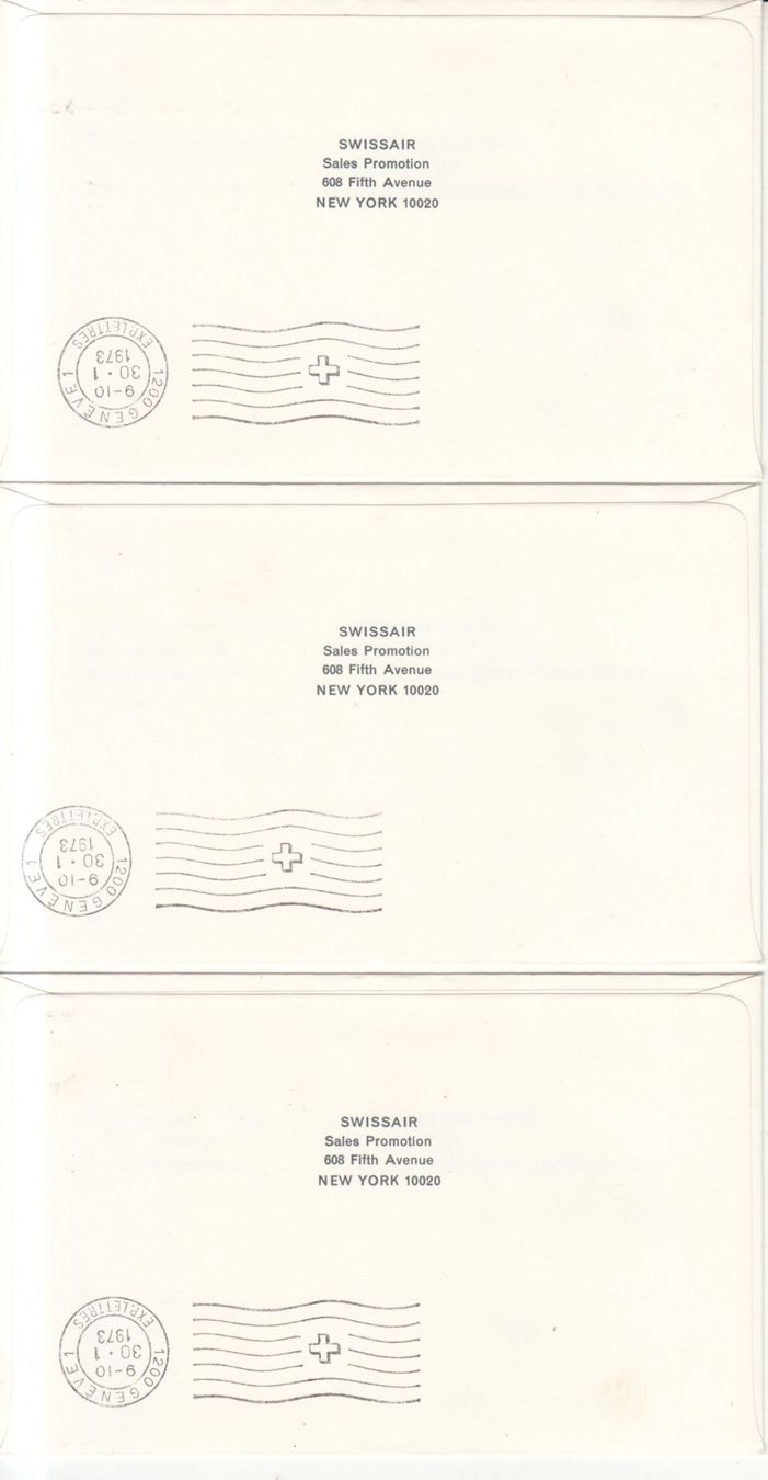 Tutti i francobolli: SLH RF 73.1 b+c+d  New York-Geneva – Usato da Bürglen TG venduto da StampGraf 1