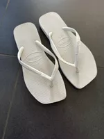 Zehentrenner Havaianas Flipflops weiss Grösse 37-38