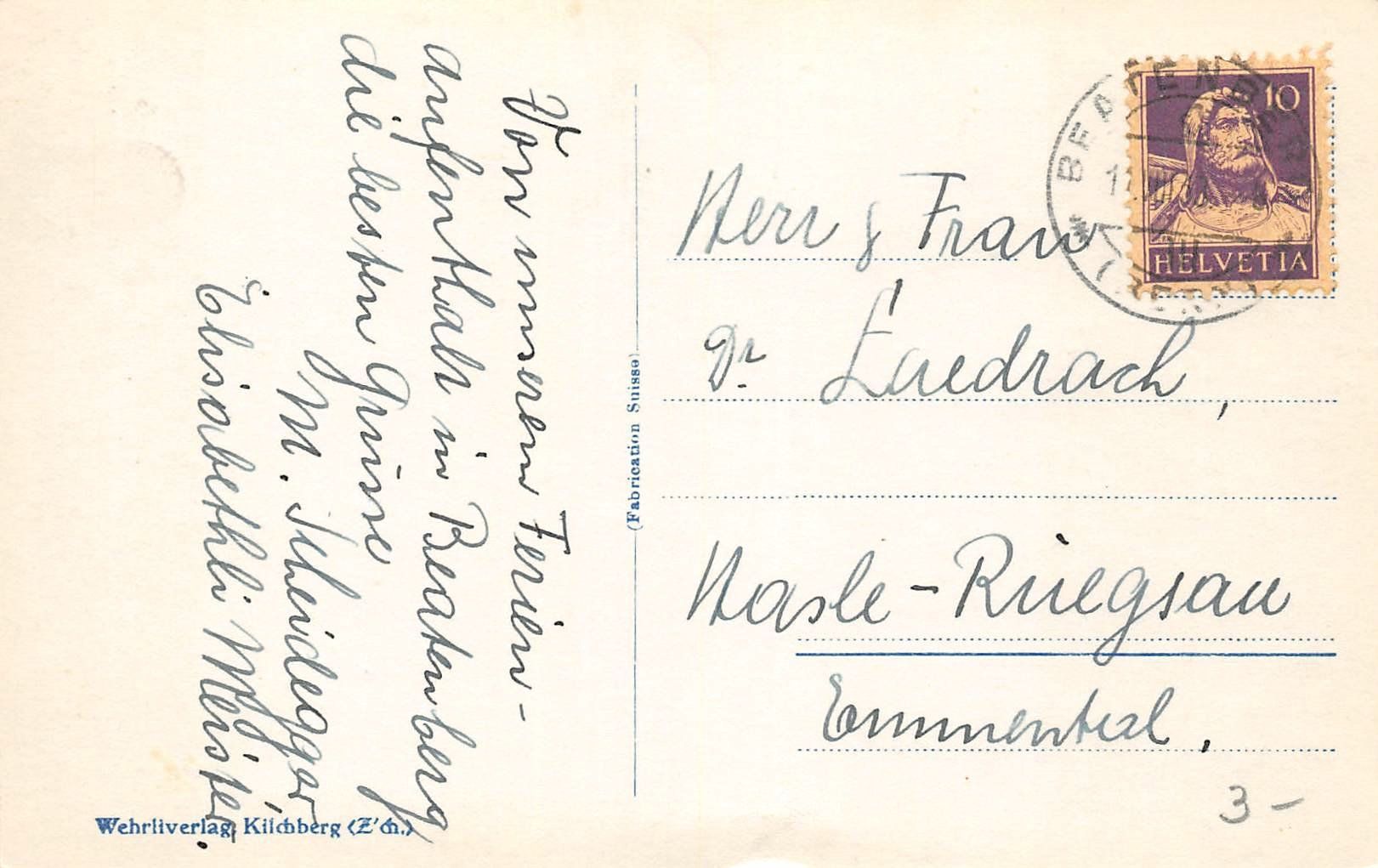Ansichtskarten: 2x Beatenberg, Kirche und Pfarrhaus – Gebraucht aus Ottikon b.Kemptth. von Neptun1974 3