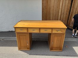 Toller antiker Schreibtisch/Ladentisch, Tannenholz massiv