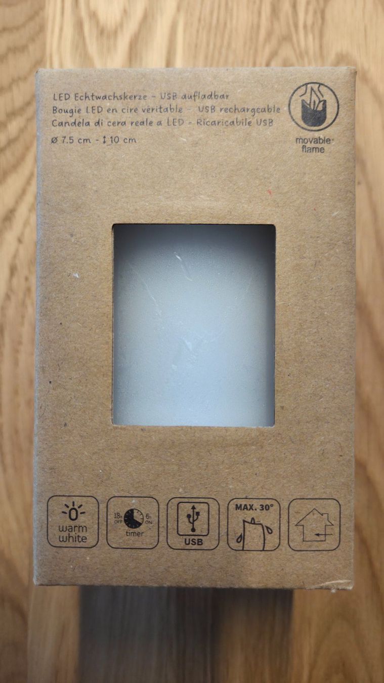 Candele: LED Echtwachskerze - USB Aufladung – Nuovo (secondo la descrizione) da Liebefeld venduto da VelvetVault 3