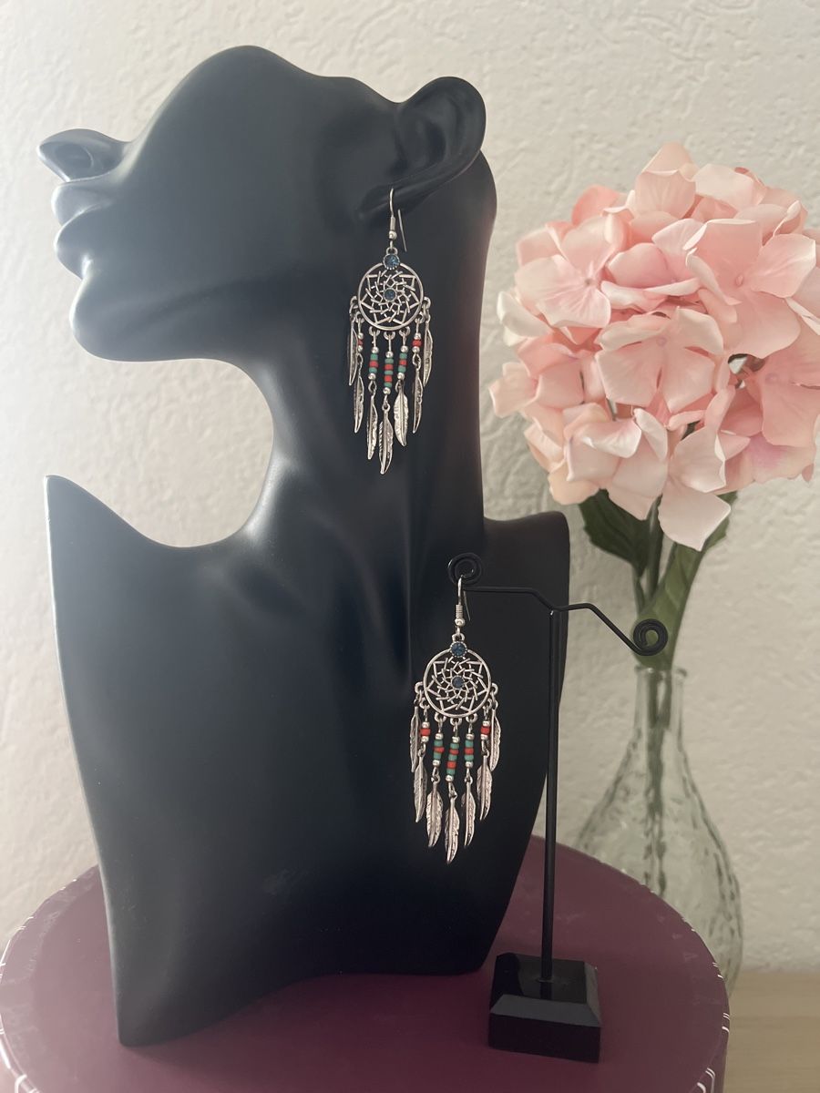 Orecchini pendenti & Orecchini a lobo: Boho Ohrringe Traumfänger Federn Perlen – Nuovo (secondo la descrizione) da Seon venduto da Sunny-Schmuck78