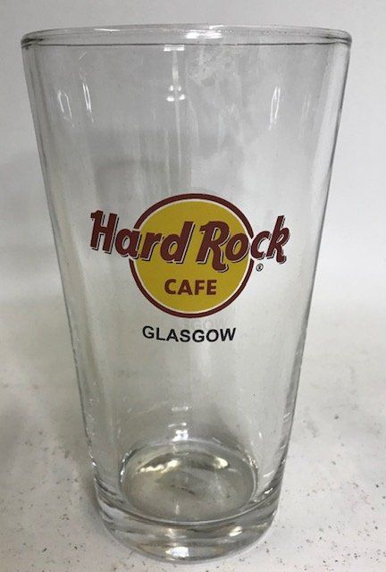 Hard Rock Cafe Bicchieri: grosses Trinkglas Hard Rock Cafe Glasgow – Usato da Zürich venduto da gigimai67
