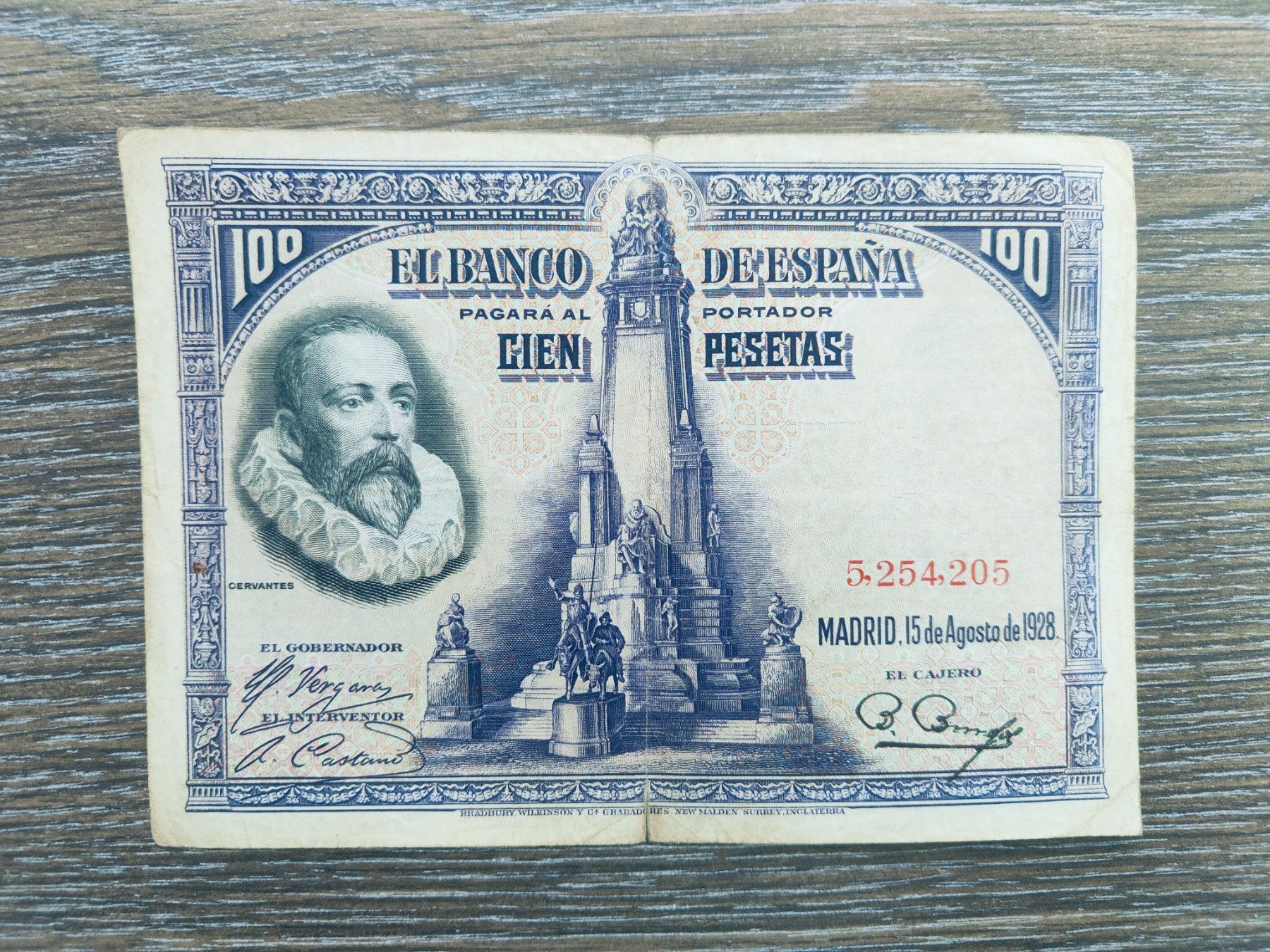 Banknoten: Spanien 100 Pesetas 1928 !!!!! – Gebraucht aus Flaach von Lonzo99