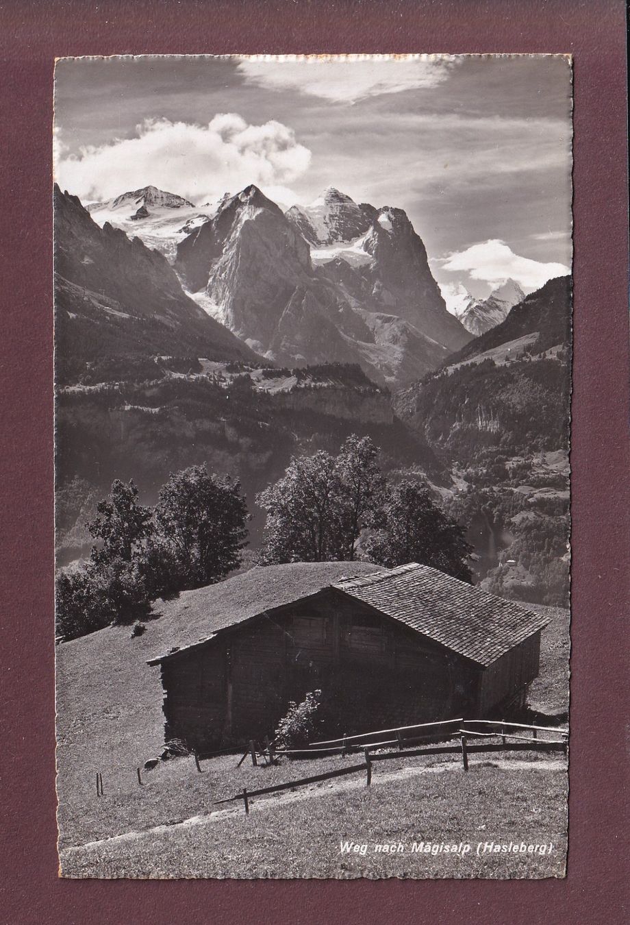 Cartoline postali: Weg nach MÄGISALP - 1946 – Usato da Pully venduto da nicecards