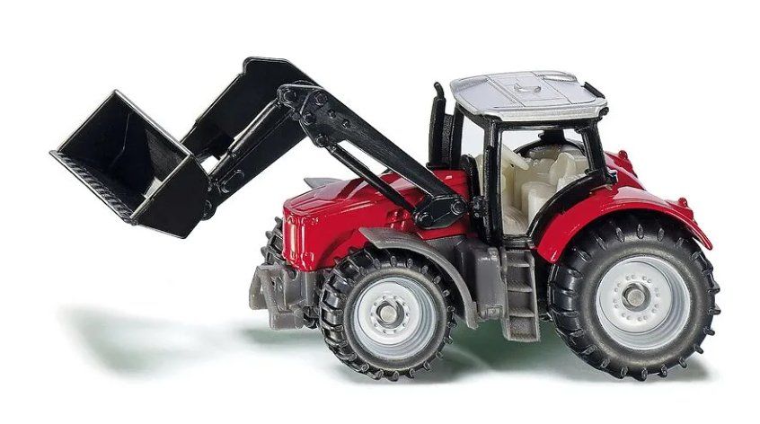 Massey Ferguson Trattori: Massey Ferguson mit Frontlader, Siku Super 1484,  neu – Nuovo e nell'imballaggio originale da Turbenthal venduto da TopToys