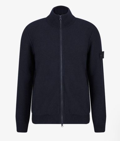 Stone Island Cardigan mit Stehkragen, Ghost-Linie, Gr. M