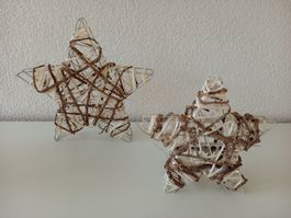 2 Deko-Weihnachtssterne zum aufstellen