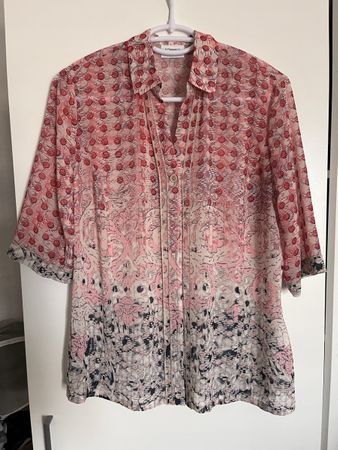 Bluse SOMMER MANN Grösse 36 rosa gemustert guter Zustand