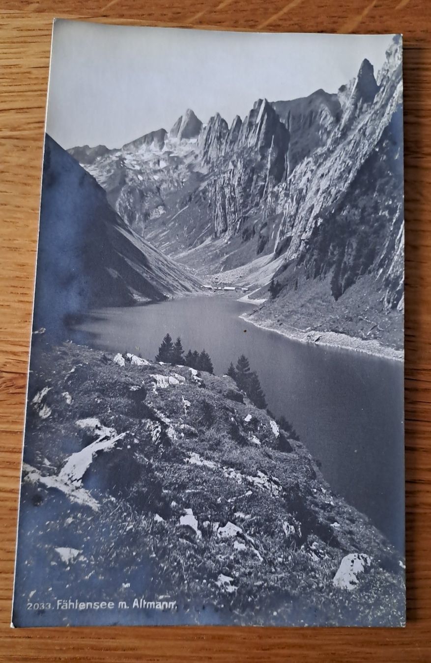 Cartoline postali: Ansichtskarte Fählensee mit Altmann – Usato da Speicherschwendi venduto da allowed-crime