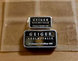 Geiger Edelmetalle 5g und 10g Silberbarren Feinsilber 999.9