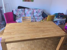 Table à manger en bois massif – 180 × 90 cm