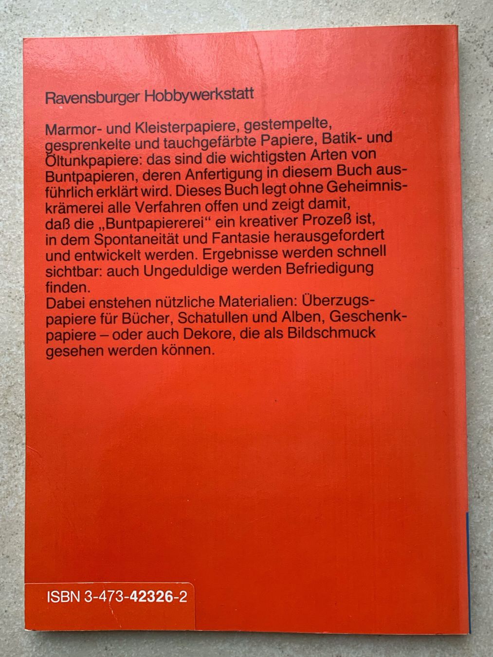 Libri: BUNTPAPIERE SELBER MACHEN – Usato da Brugg AG venduto da olamim 1