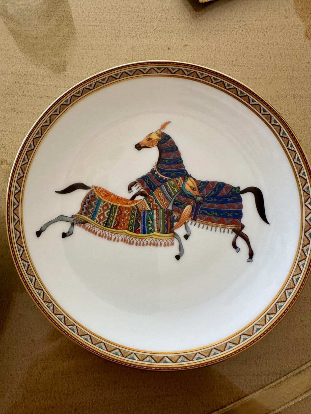 Hermès Teller: 2 Hermès Cheval d'Orient Brot- oder Dessertteller Neu – Neu und originalverpackt aus Genève von Mycollection 7