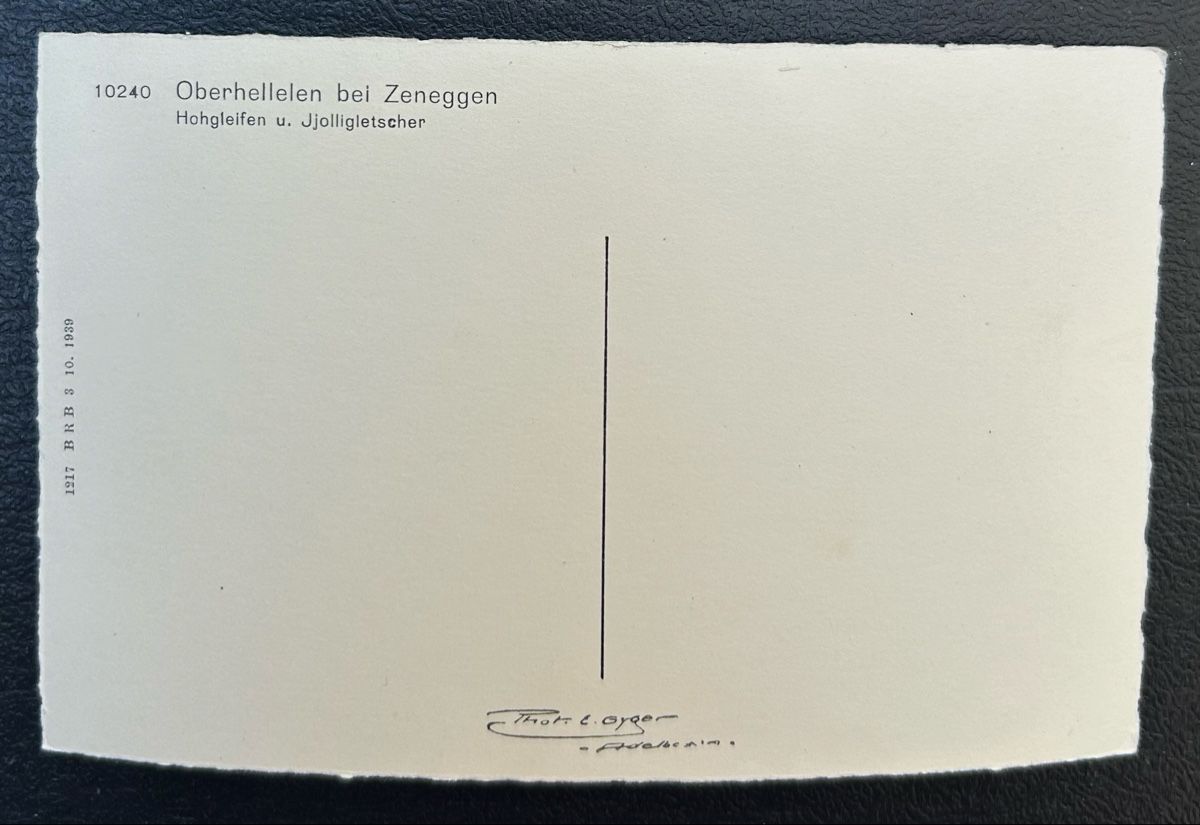 Ansichtskarten: Oberhellelen bei Zeneggen  – Gebraucht aus Horw von Tellbub 1