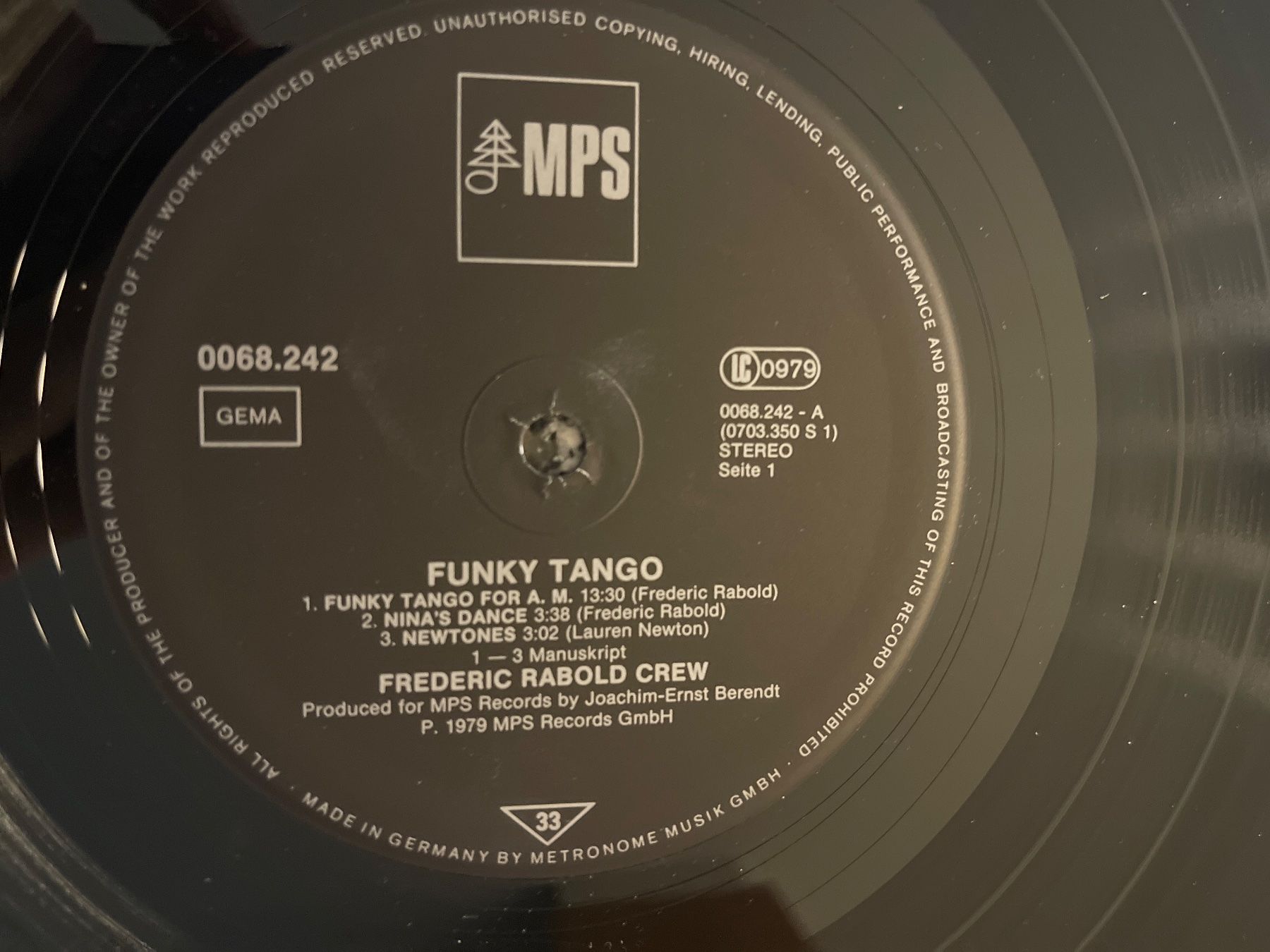Dischi in vinile: S1318/Funky Tango - Frederic Rabold Crew – Usato da Frutigen venduto da Philippe_jsp 2