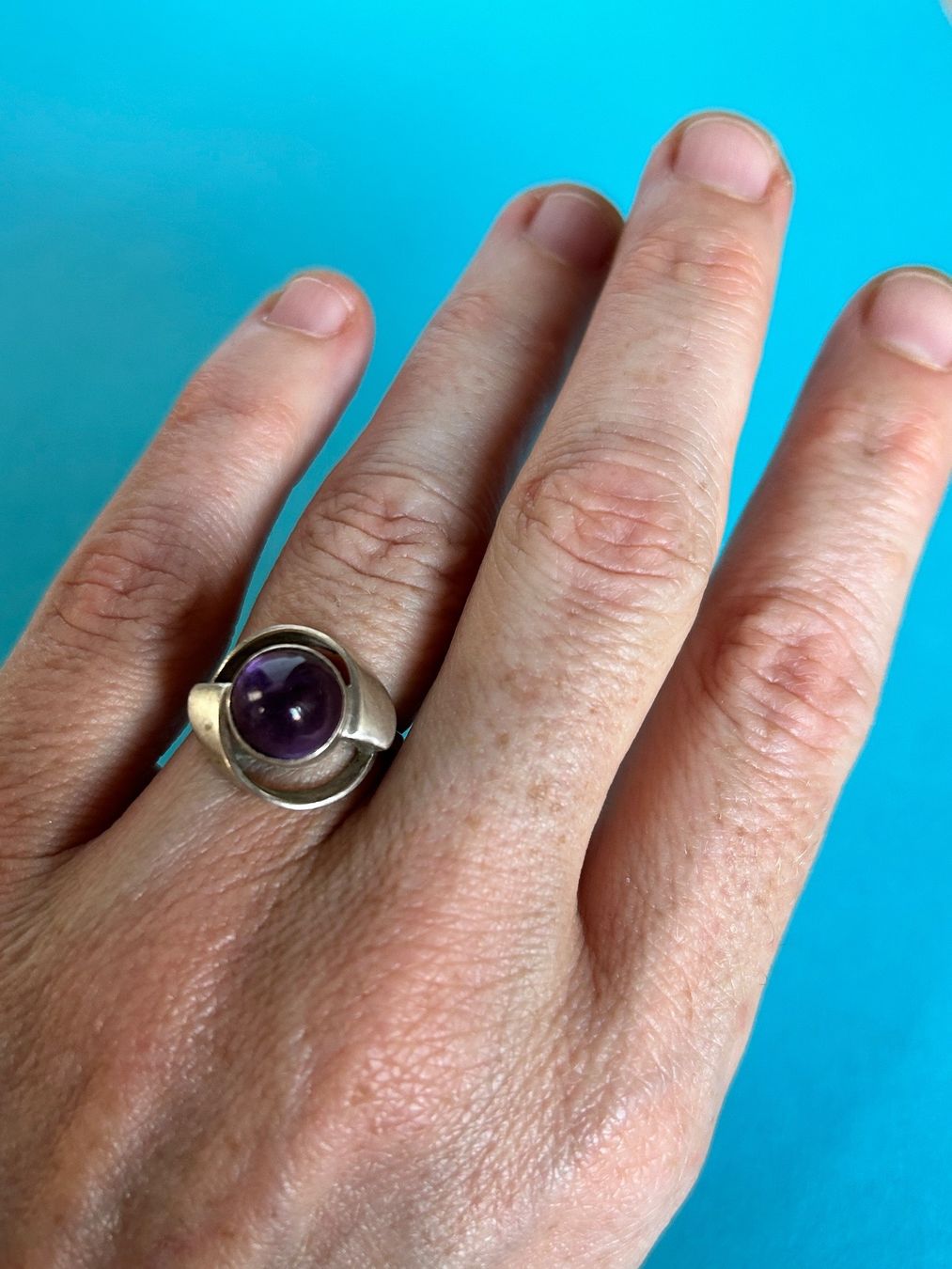 Anelli: silberring VIOLETTE Amethyst KUGEL (54) – Usato da Dittingen venduto da Bellevista 1