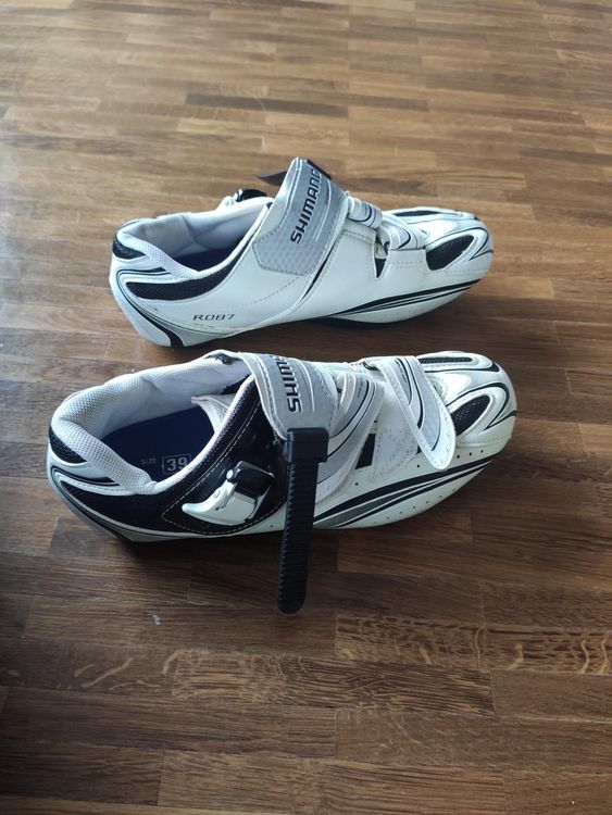 Chaussures Cyclisme Shimano SH-M087 – EU 43, UK 9 – VTT/gravier, Argent/noir – Occasion