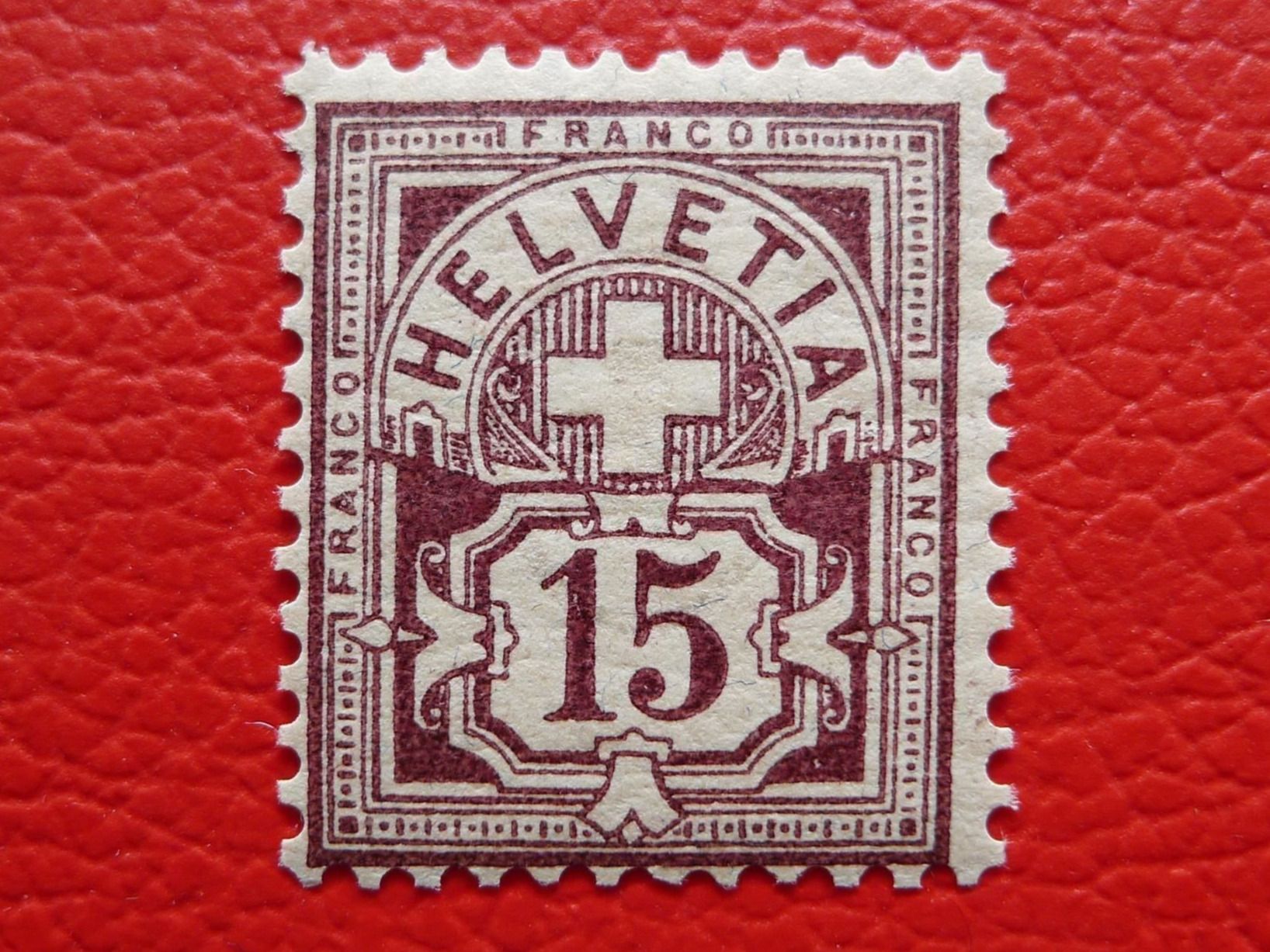 Alle Briefmarken: Ziffermuster: Nr.64B postfrisch **, gut gezähnt, Kat: 200.- – Gebraucht aus Sursee von Luzernerraute