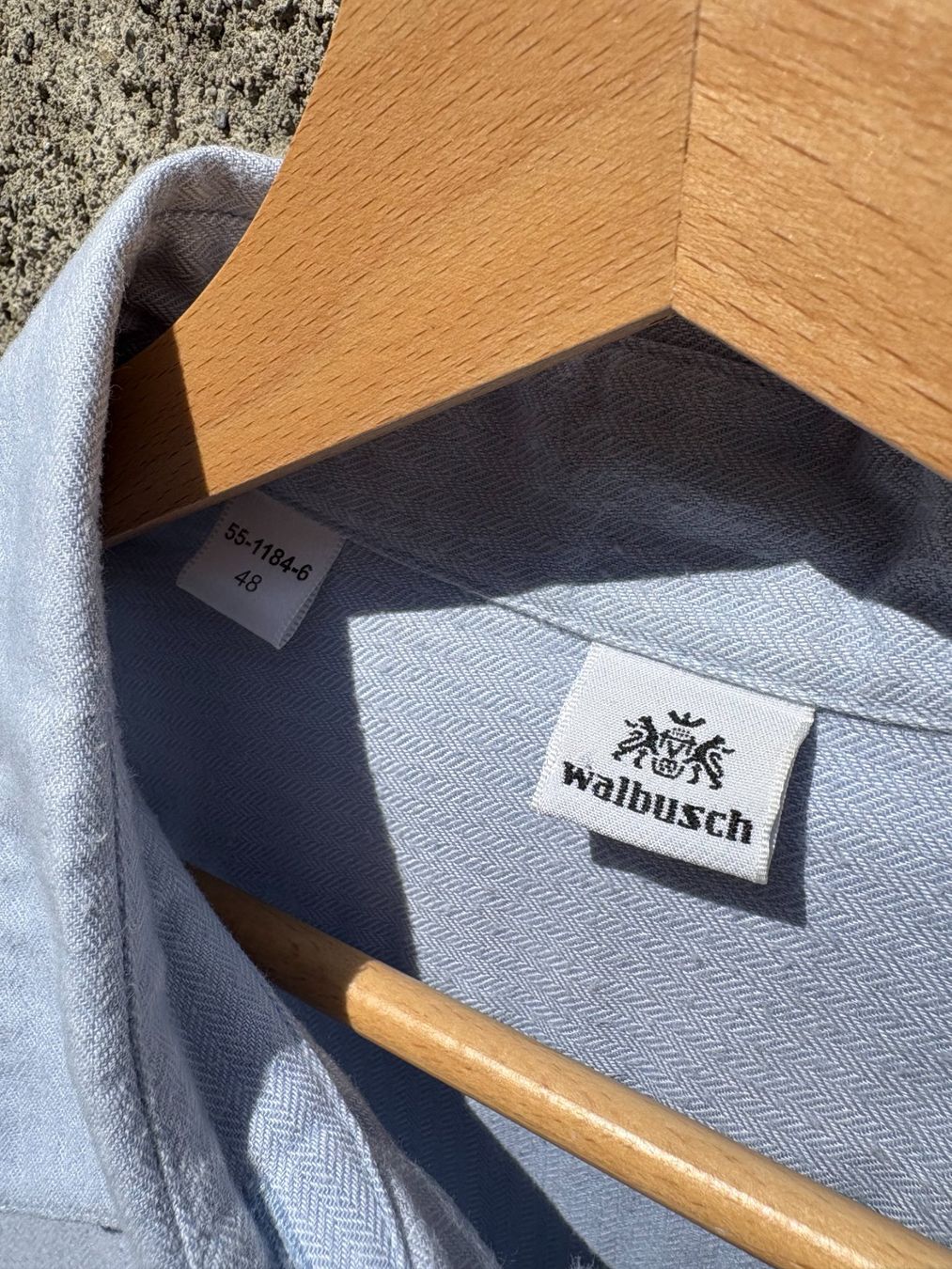 Walbusch Camicie: WALBUSCH Flanell Herrenhemd Gr. 48 hellblau – Usato da Wittnau venduto da cel_j8w9 2