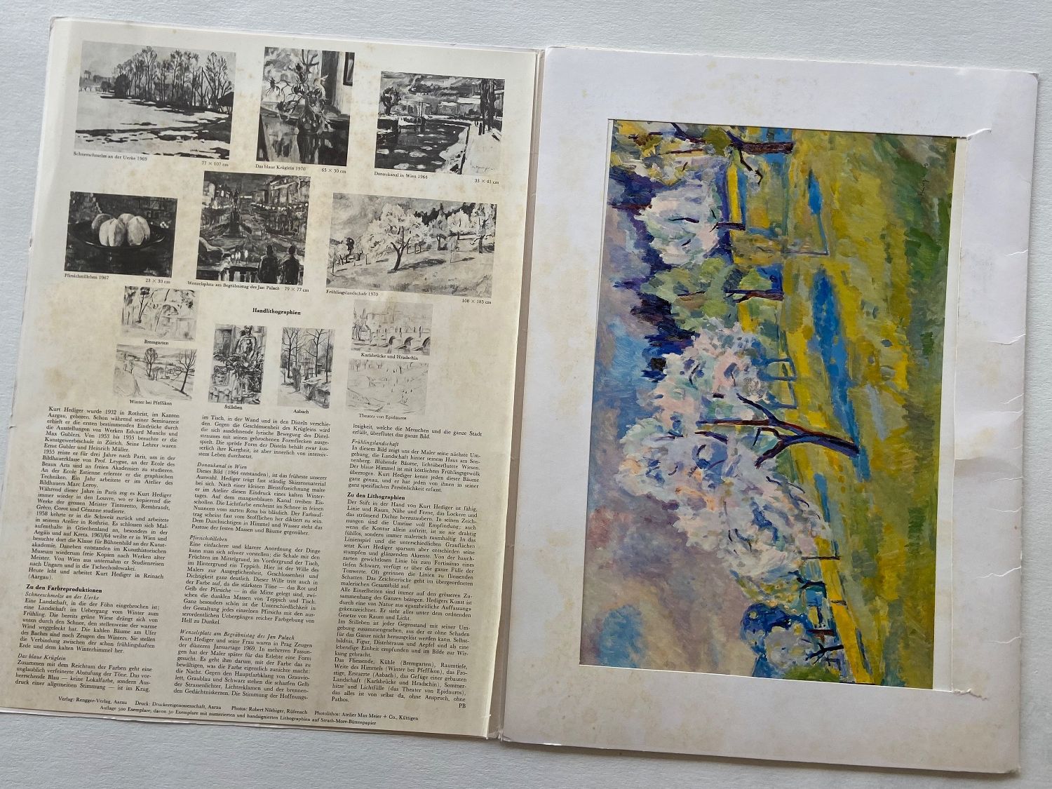 Grafica & Litografie: Kunstmappe Kurt Hediger, 6 Gemälde und 6 Handlithographien – Usato da Lenzburg venduto da Boffer1A 1