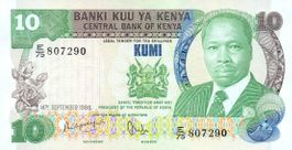 Kenia 10 Schilling 1986 P-20e UNC