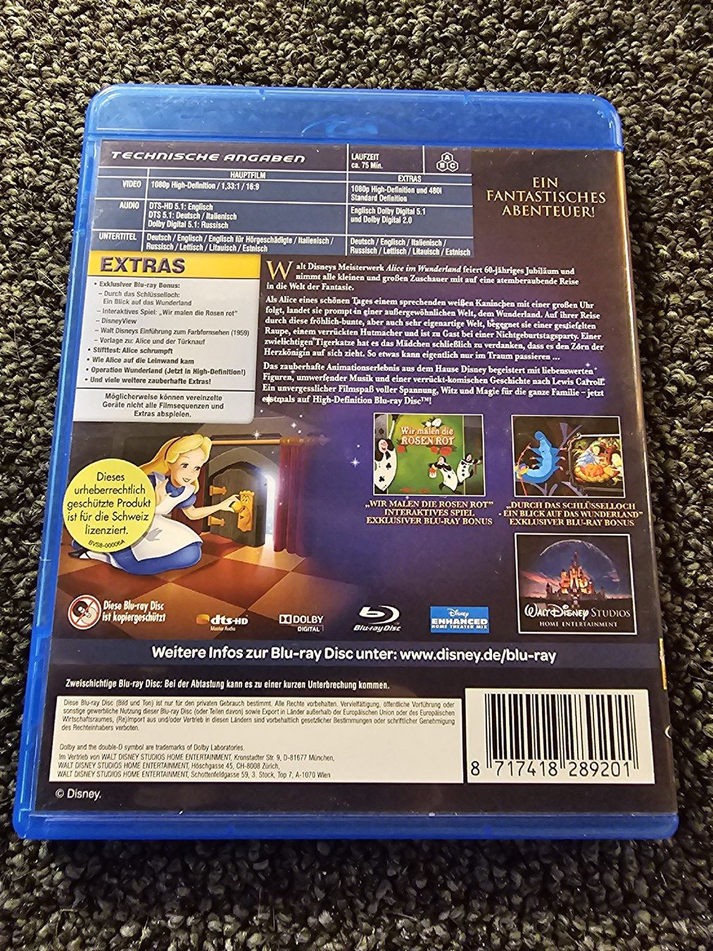 Tutti i DVDs: Disney Alice im Wunderland Blu-ray  – Usato da Ruswil venduto da jan_bxl5 1