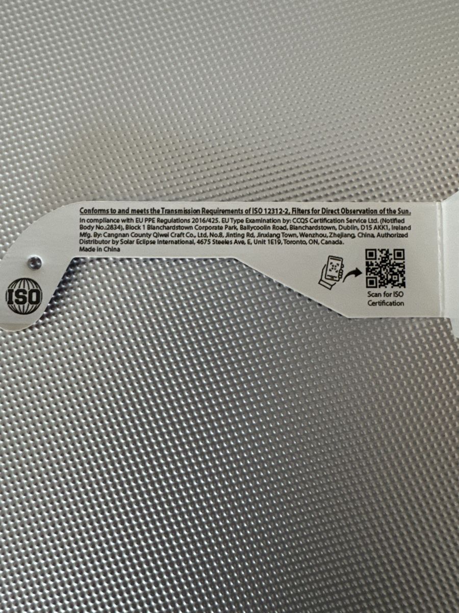 Lunettes & Verres: 4 Sonnenfinsternis Brillen / Solar Eclipse Glasses ISO CE – Neuf avec emballage d'origine à Würenlos par pet_h2jk 4