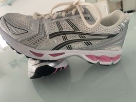 Laufschuhe ASICS weiss/silber/rosa EU Gr. 41.5