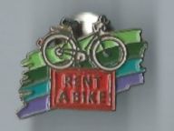 "Rent a Bike" Pin