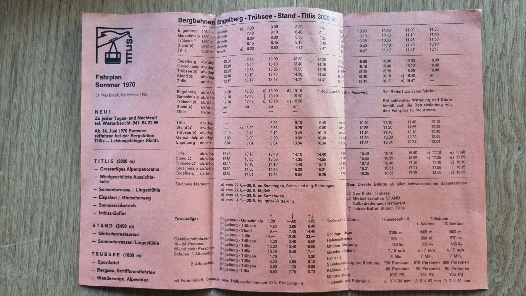 Dokumente: Engelberg/Titlis: Vintage Prospekt, 1970 – Gebraucht aus Bözberg von heinz-d 4